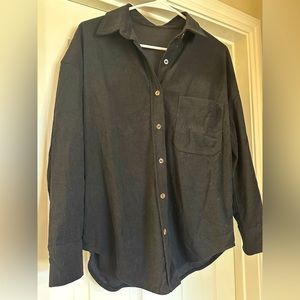 Black Button up corduroy shirt